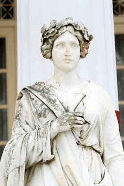 Statue of a Muse Thalia clipart