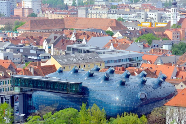 Kunsthaus i staden graz, Österrike — Stockfoto