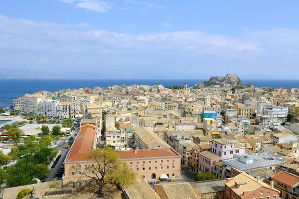 Città di Kerkyra, vista aerea — Foto Stock