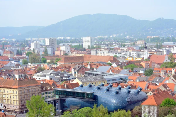 Kunsthaus i staden graz, Österrike — Stockfoto