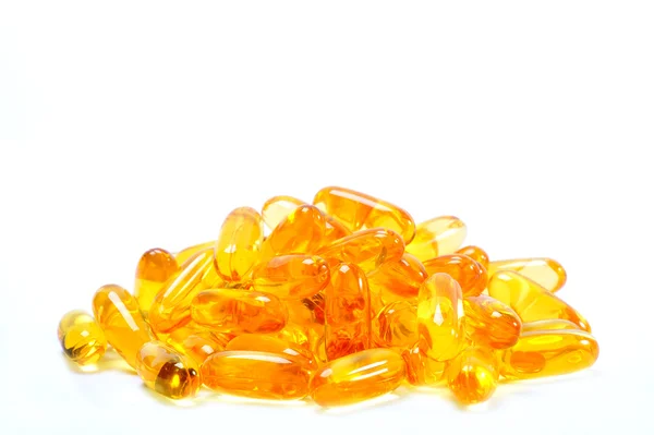 Омега-3 таблетки риб'ячого жиру — стокове фото