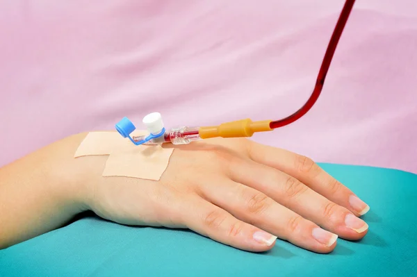 Trasfusione di sangue — Foto Stock