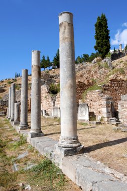 antik kalıntıları şehir delphi, Yunanistan