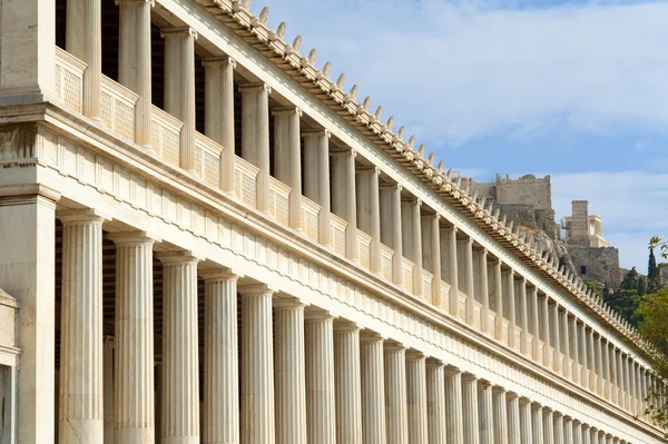 Stoa attalos, 아테네에 있는 고 대 아고라의 — 스톡 사진