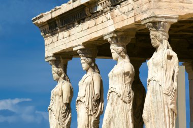 Caryatid sculptures, Acropolis of Athens, Greece clipart