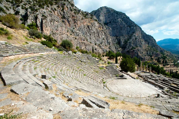 Antyczny teatr, delphi, Grecja — Zdjęcie stockowe