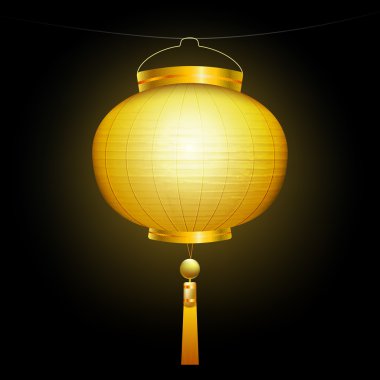Gold chinese lantern. clipart
