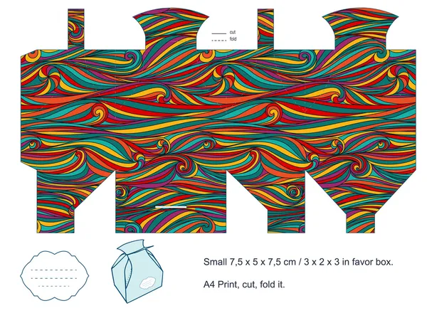 Modèle de boîte cadeau — Image vectorielle