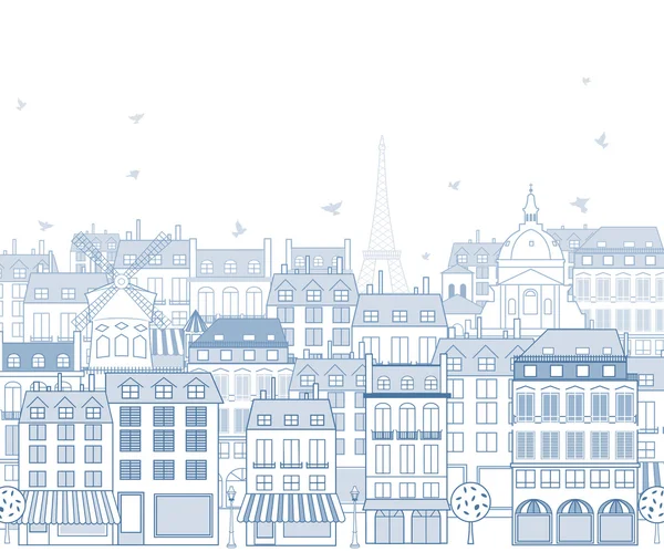 Paysage urbain de Paris — Image vectorielle