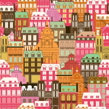 Old city pattern clipart