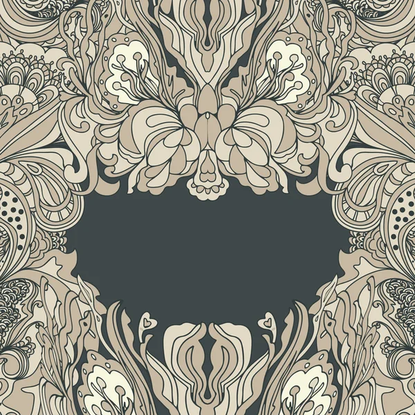 Abstract floral frame — Stockvector