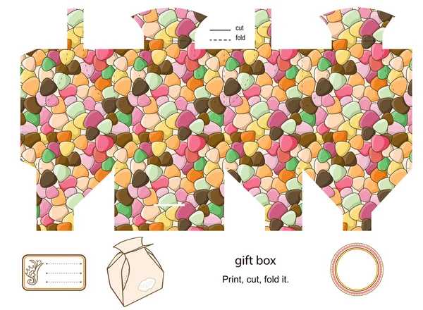 Plantilla caja regalo — Archivo Imágenes Vectoriales