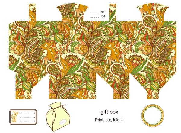 Plantilla caja regalo — Archivo Imágenes Vectoriales