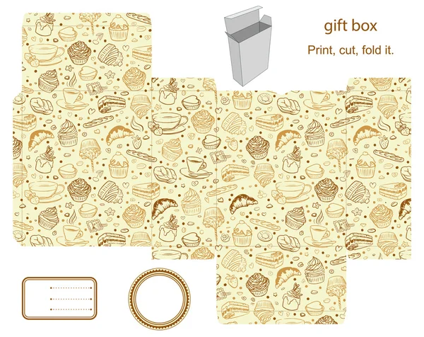 Gift box template — Stock Vector