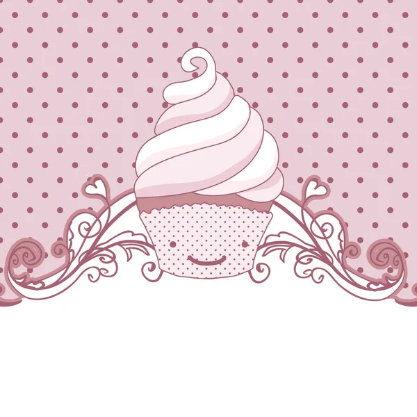 Cupcake κάρτα — Διανυσματικό Αρχείο