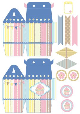 cupcake kutusu şablonu