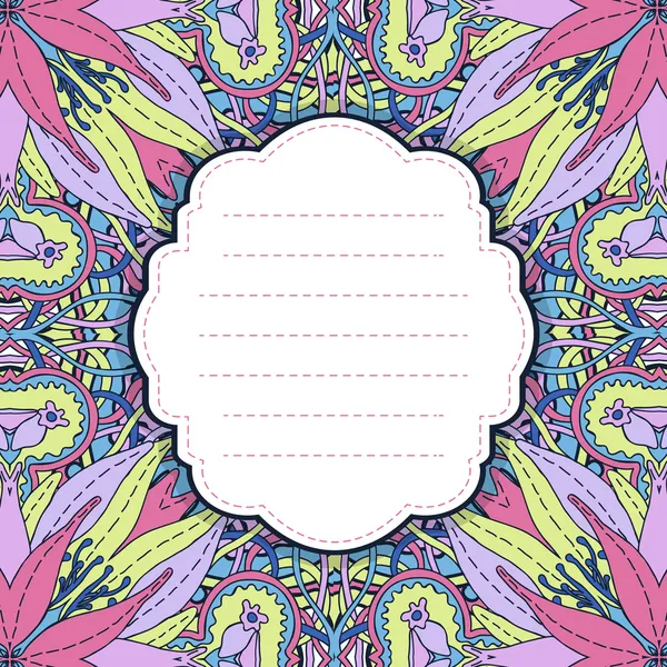 Floral kaartsjabloon — Stockvector