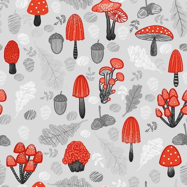 Mushroom achtergrond — Stockvector