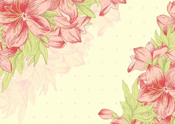 Floral achtergrond sjabloon — Stockvector