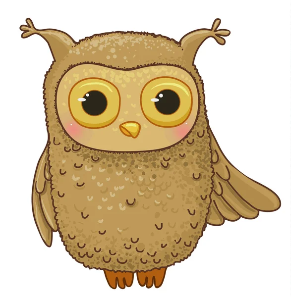 Owl cartoon character — Stock Vector
