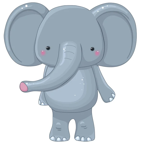 Elefante personaje de dibujos animados — Vector de stock