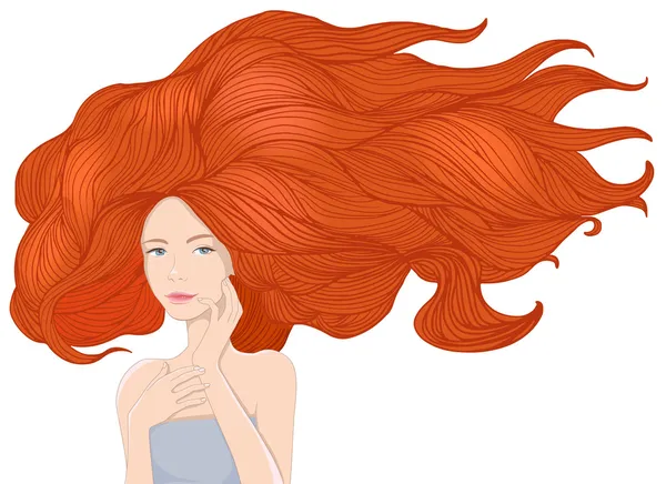 Chica de pelo rojo — Archivo Imágenes Vectoriales