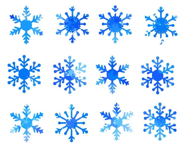 Aantal sneeuwvlokken — Stockvector