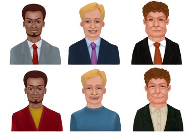 iş adamı avatar kümesi