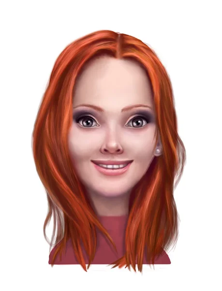 Menina cabelo vermelho — Fotografia de Stock