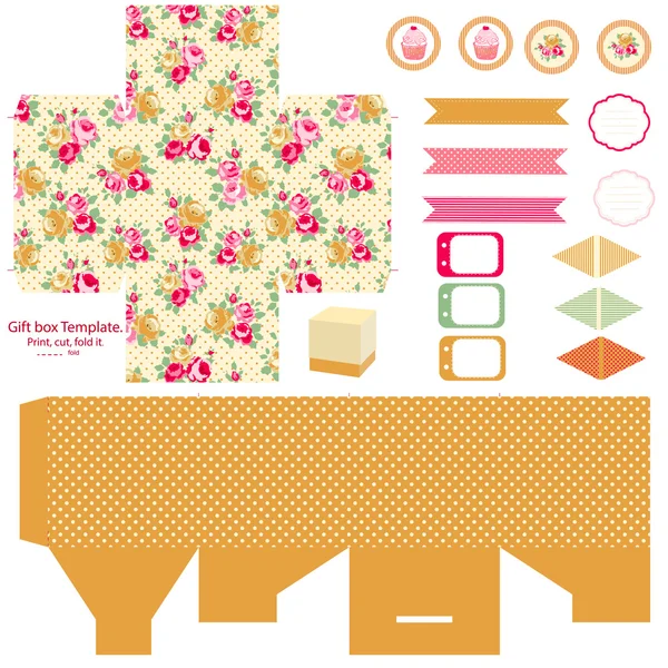 Cottage chique partij set — Stockvector