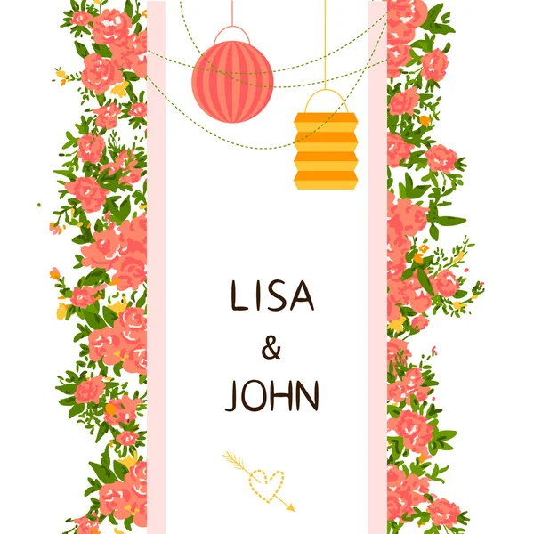 Invitación boda — Vector de stock