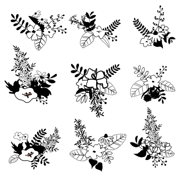 Ramo floral — Vector de stock