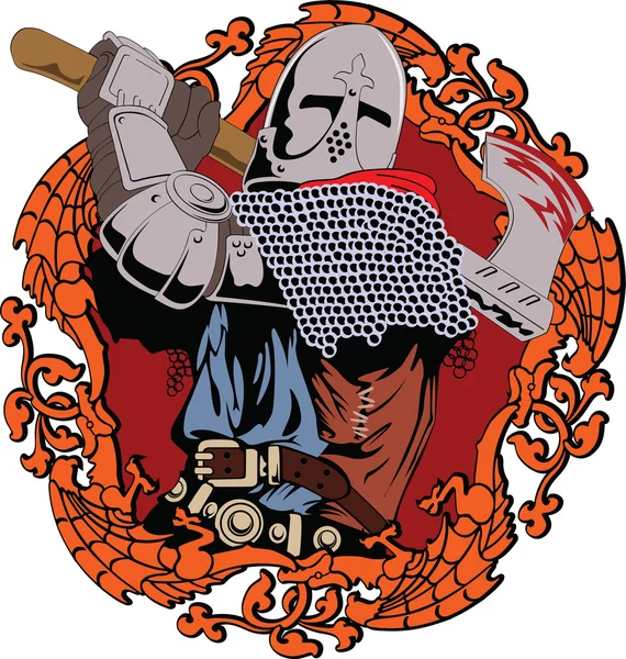 Middeleeuwse ridder — Stockvector