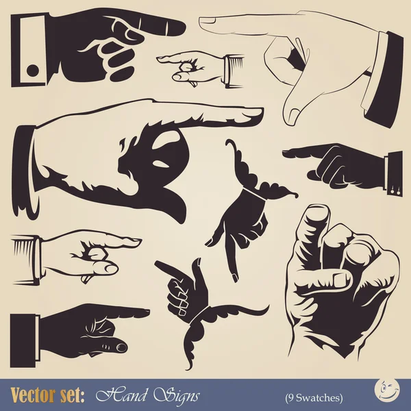 Руки вказівний жест — стоковий вектор