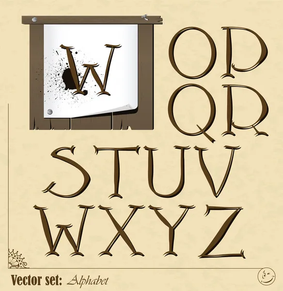 Vektorové písmena anglické abecedy — Stockový vektor