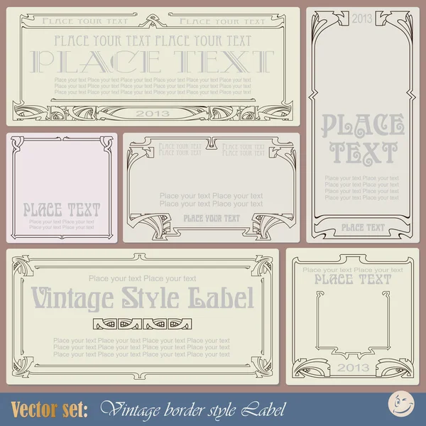 Étiquettes style vintage — Image vectorielle