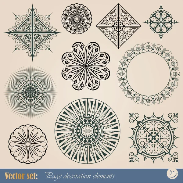 Éléments décoratifs vectoriels — Image vectorielle