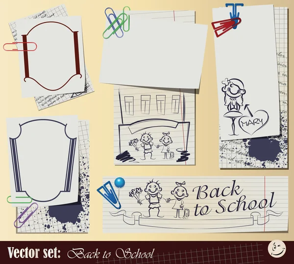 Vector set: collectie "terug naar school" — Stockvector