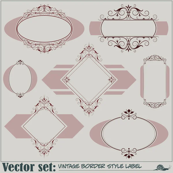 Grens stijl etiketten — Stockvector