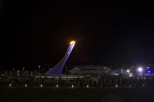 Olympiska fackelstafetten — Stockfoto