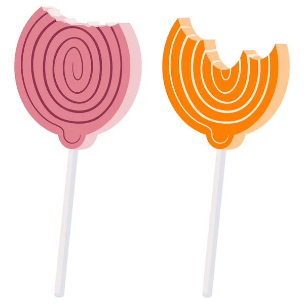Lollipop Sweet Candy Illustration Concept Mobile Website Internet Development — Stock Vector