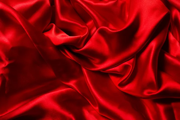Red silk background. A lot of crumpled folds — Stock Photo, Image