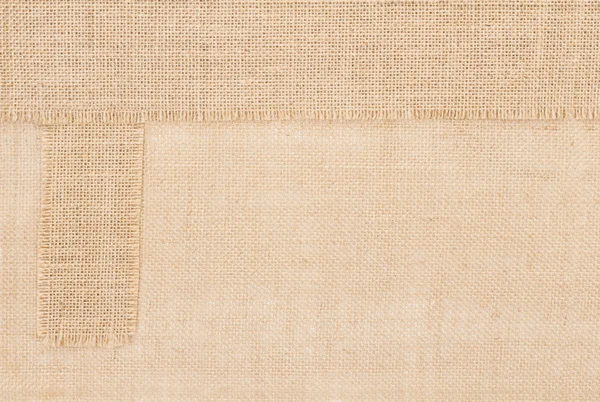 Sackcloth tag pricing over burlap texture — Stok fotoğraf