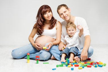 Aile çalmaya blokları, anne ve çocuk oyuncakları