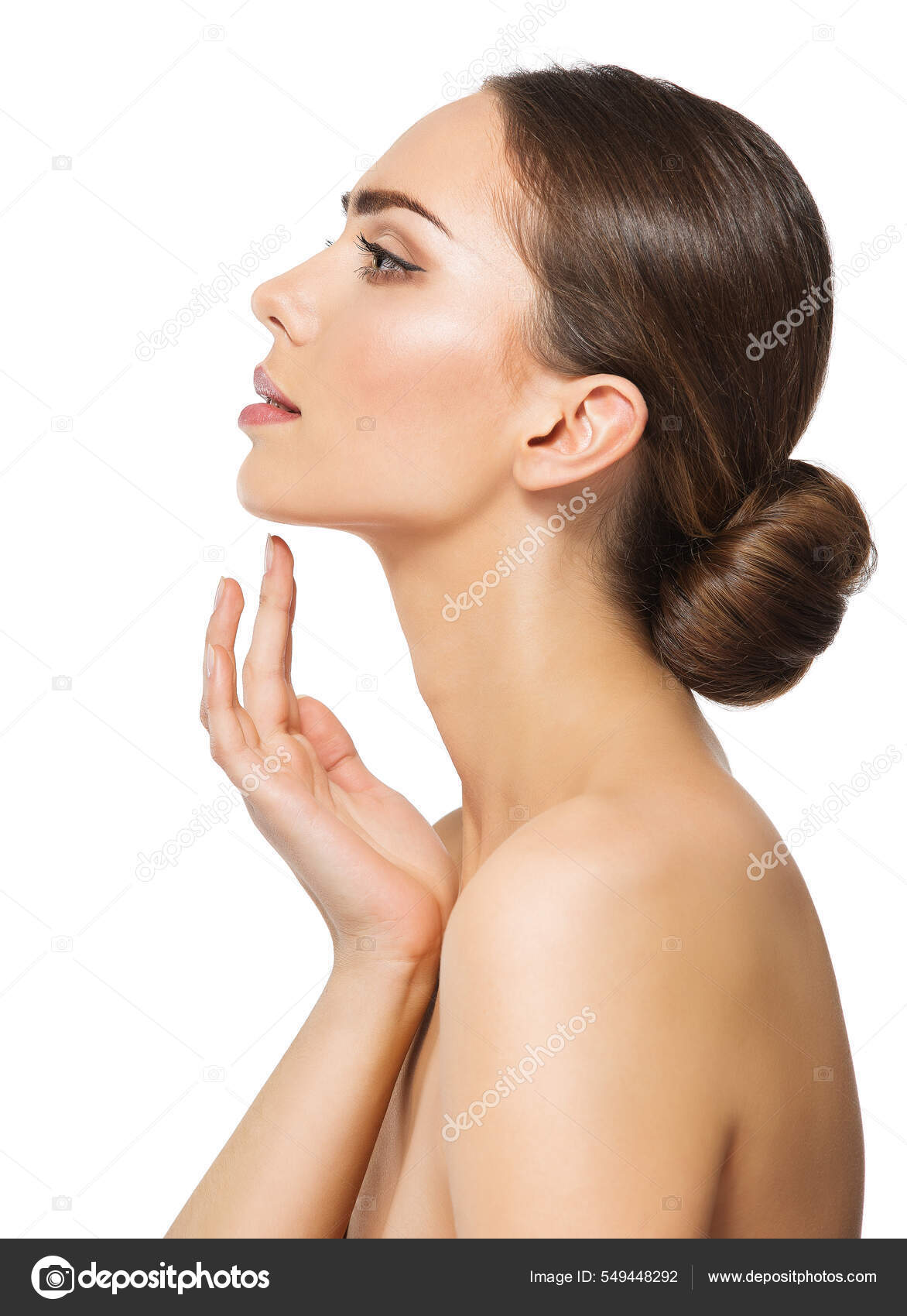Side View Portrait Casual Woman Standing Stock Photo 291334502 |  Shutterstock
