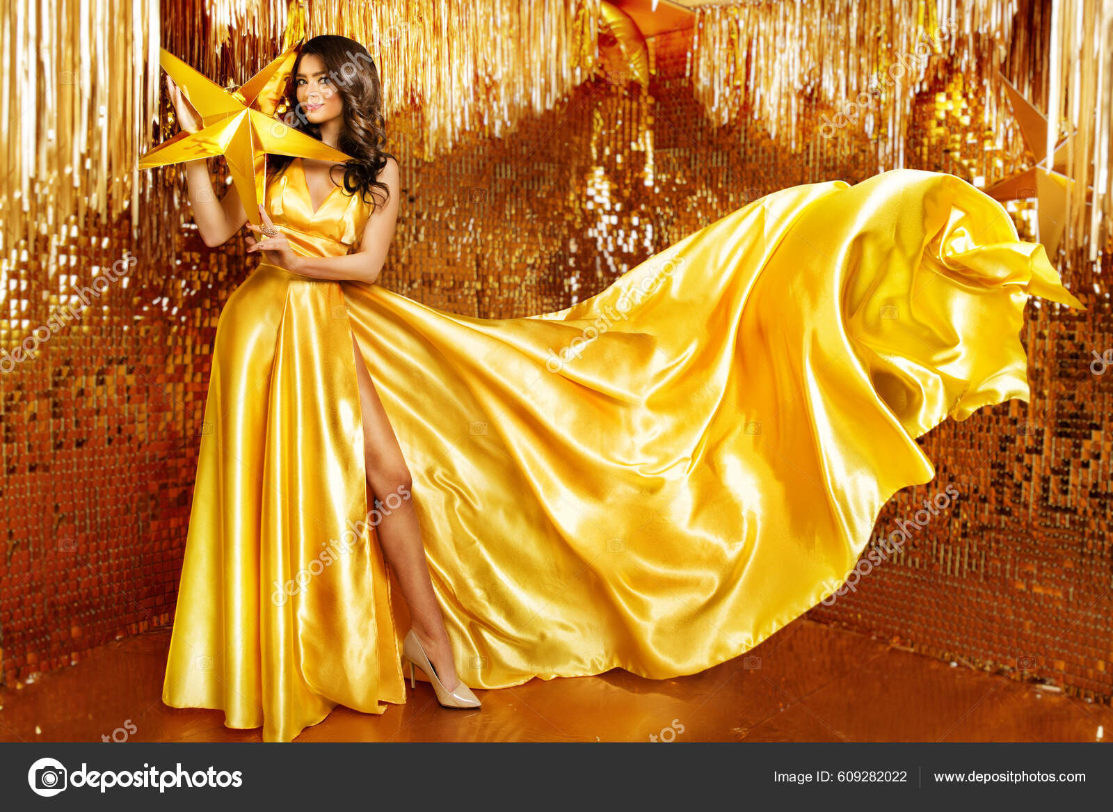 Madeline Gown yellow satin prom dress – Mia Bella Couture