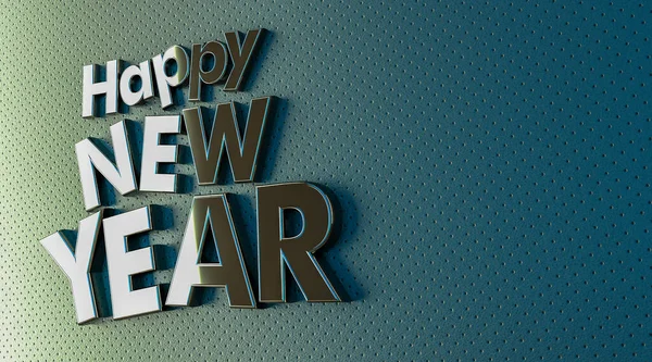 Weergave Van Woorden Happy New Year Gouden Letters Een Leren — Stockfoto