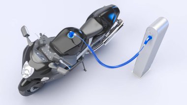 Elektrikli bir motosikletin 3 boyutlu görüntülenmesi