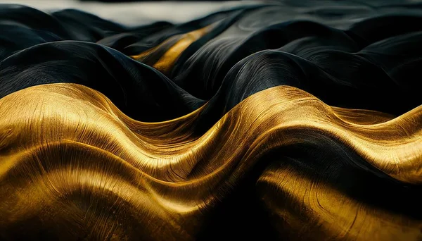 3D rendering of a black and gold background