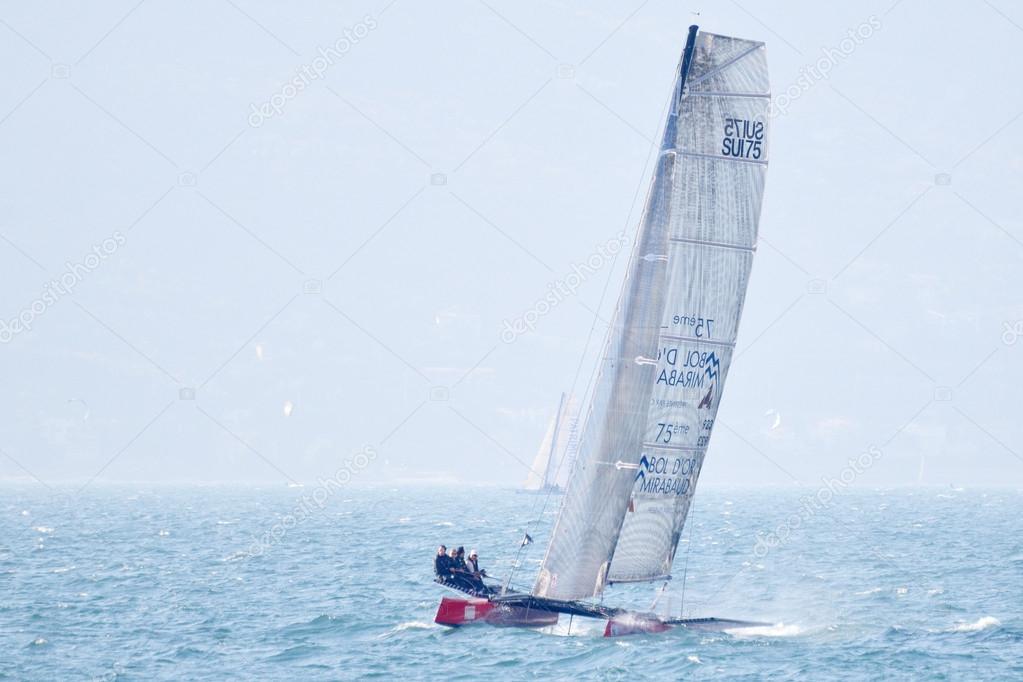 75 Bol D'or Mirabaud sailing close to the wind Multicento 2012